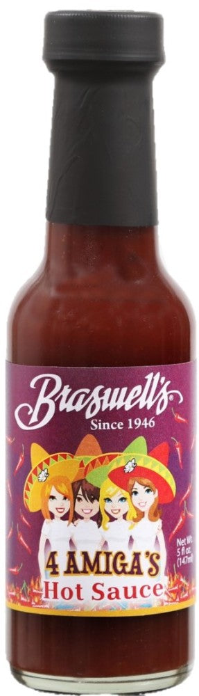 Braswell's Four Amigas Hot Sauce 5oz - Pack of 2- My Essentials Club