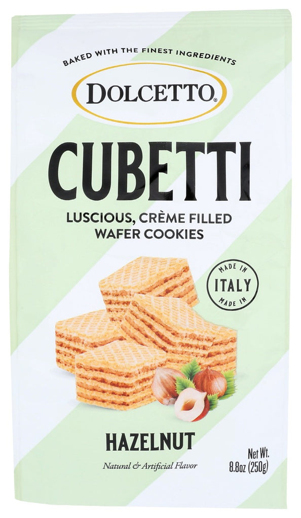 Dolcetto Cubetti Wafer Cookies Bag Hazelnut 8.8 oz - 3-pack - My Essentials Club