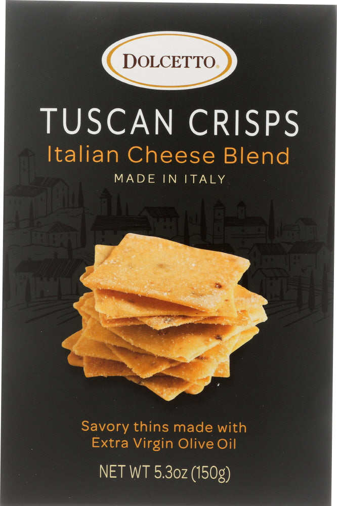 Dolcetto Tuscan Crisps Box Italian Cheese Blend 5.3 oz - 3-pack - My Essentials Club