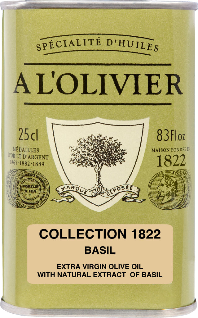 A L'Olivier Olive Oil Infused with Basil 8.3 oz  - My Essentials Club