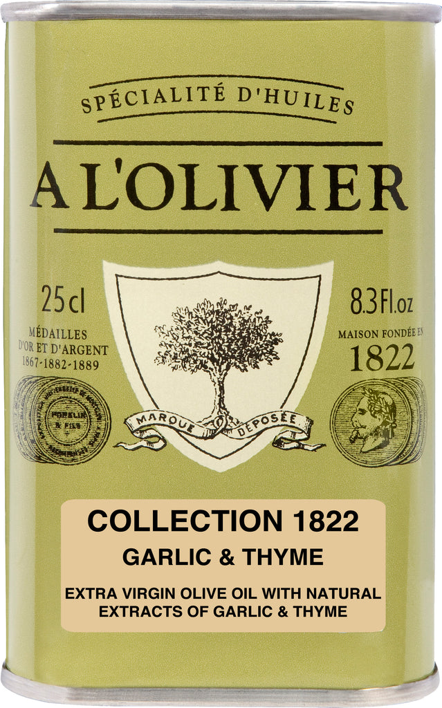 A L'Olivier Olive Oil Infused with Garlic and Thyme 8.3 oz  - My Essentials Club