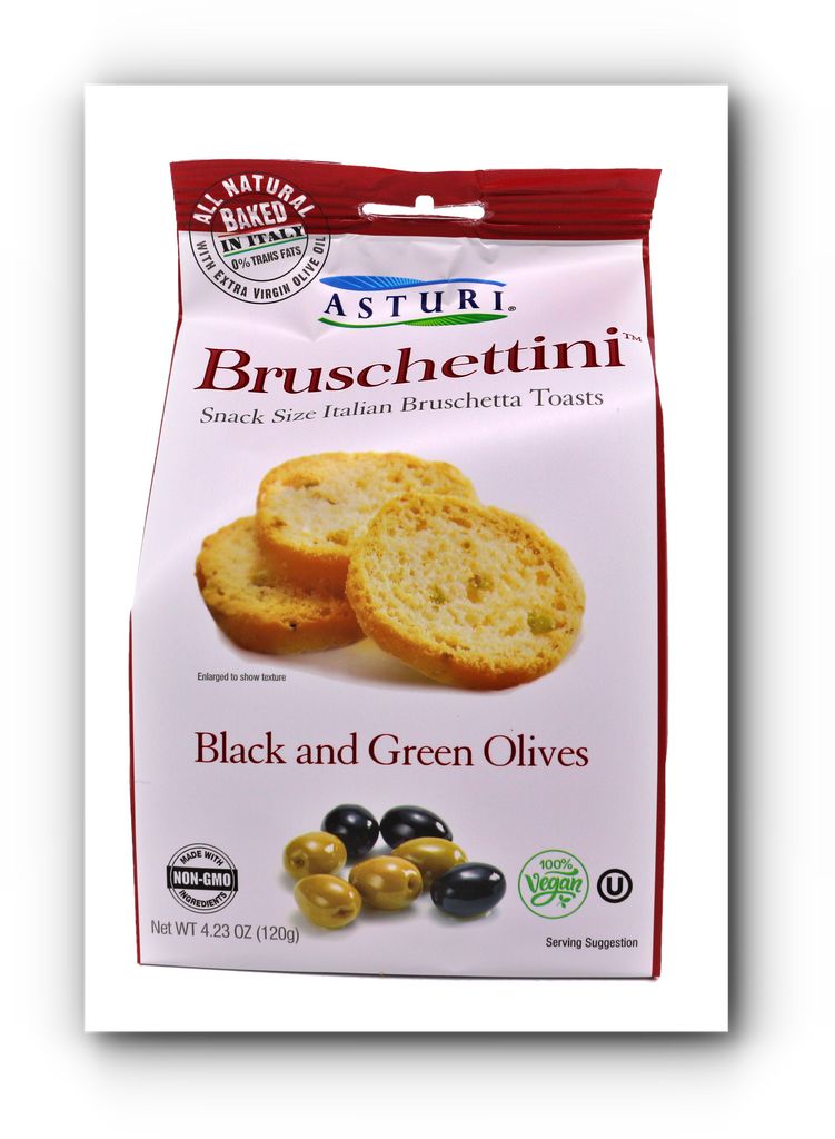 Asturi Black & Green Olives Bruschettini 4.23 oz  - My Essentials Club