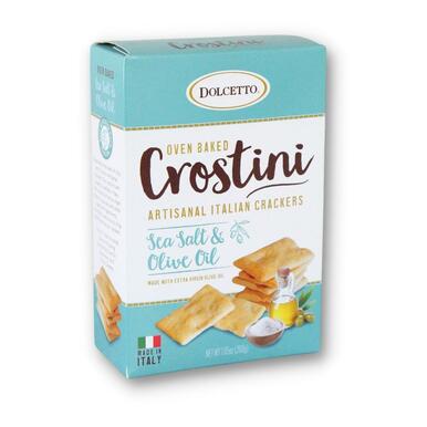 Dolcetto Crostini Crackers Sea Salt & Olive Oil 7.05 oz  - Pack of 3- My Essentials Club