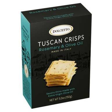 Dolcetto Tuscan Crisps Box Rosemary & Olive Oil 5.3 oz  - My Essentials Club
