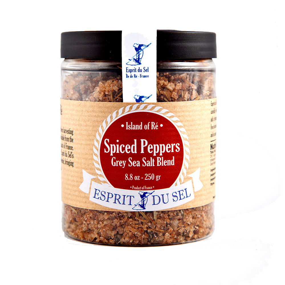 Esprit Du Sel Grey Sea Salt Blend - Spiced Peppers 8.8oz  - Each- My Essentials Club