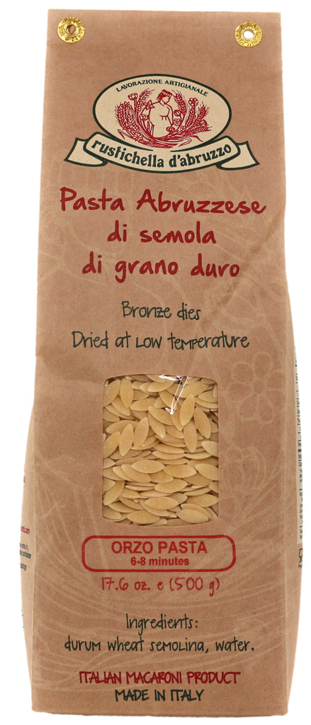 Rustichella d'Abruzzo Orzo Small Pasta in Brown Bags 1.1lb  - Each- My Essentials Club