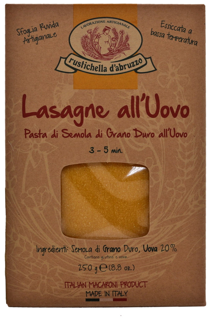 Rustichella D'Abruzzo Egg Lasagne Sheets (in box) 8.8oz  - Each- My Essentials Club